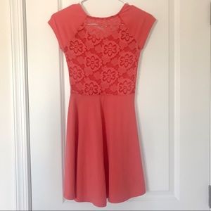 Flower lace skater dress